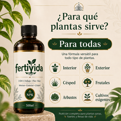 Fertivida | Revitalizador de Suelo y Nutrición para Plantas.